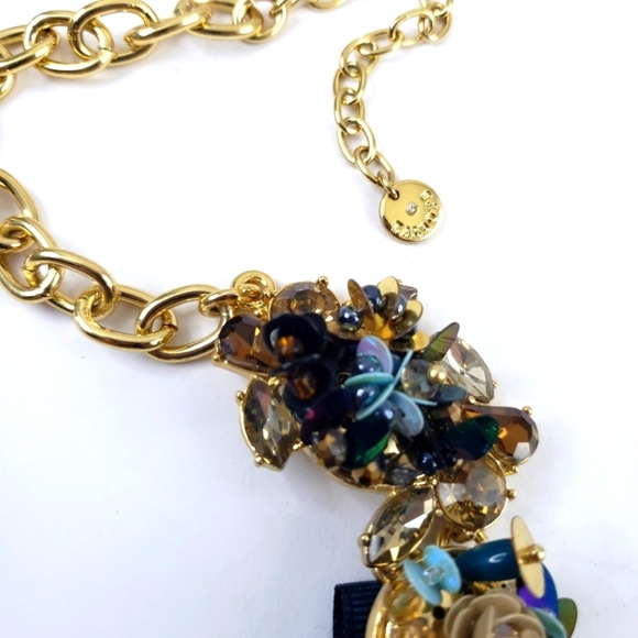 Talbots statement necklace blue teal gold purple pink stunning details - Picture 5 of 15